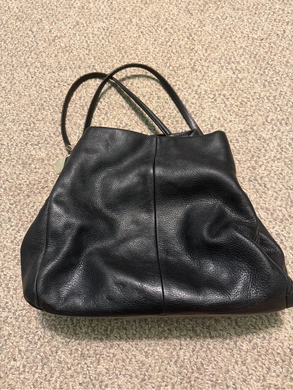 Coach Black Pebbled Leather Shoulder Bag